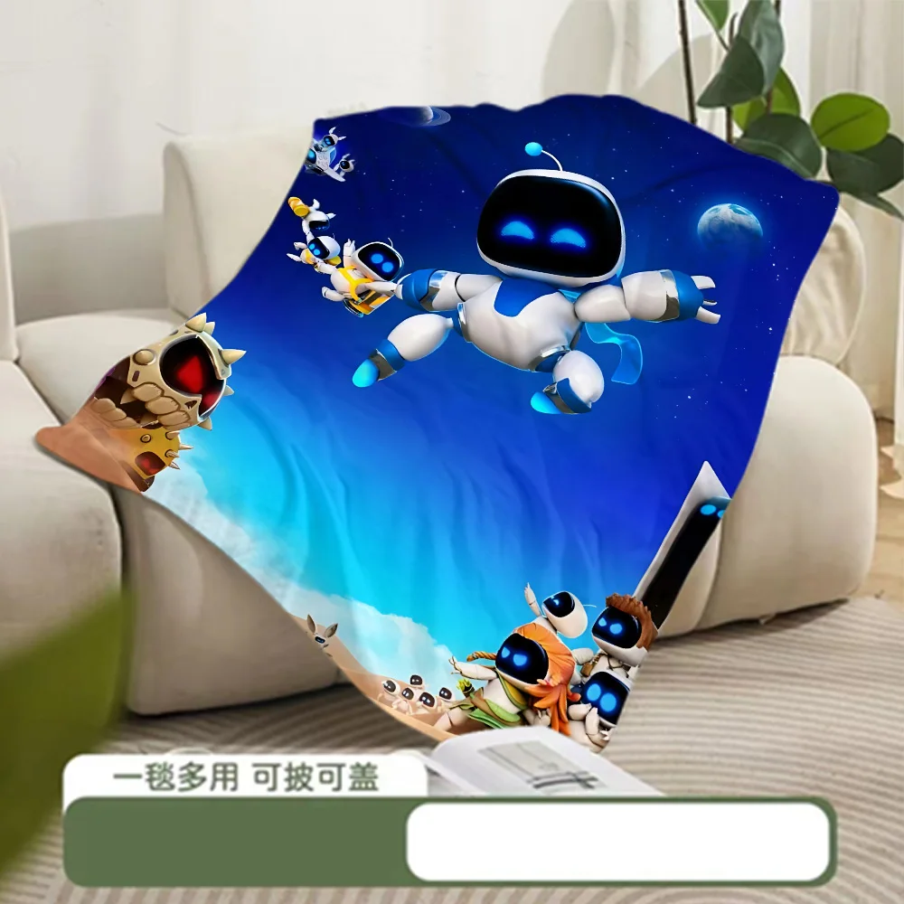 Printed Blanket Picnic Blanket Cartoon Anime A-Astros Bot Warm Blanket Soft and Comfortable Home Travel Birthday Gift 2