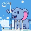 Sonic Children Electric Toothbrush Rechargeable Colorful Cartoon Brush For Kids Automatic IPX7 Waterproof With Replacement Head 2