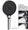 15CM Big Panel High Pressure Shower Head With Filter 3 Modes Large Flow Spray Nozzle Rainfall Shower Faucet Bathroom Accessories 3