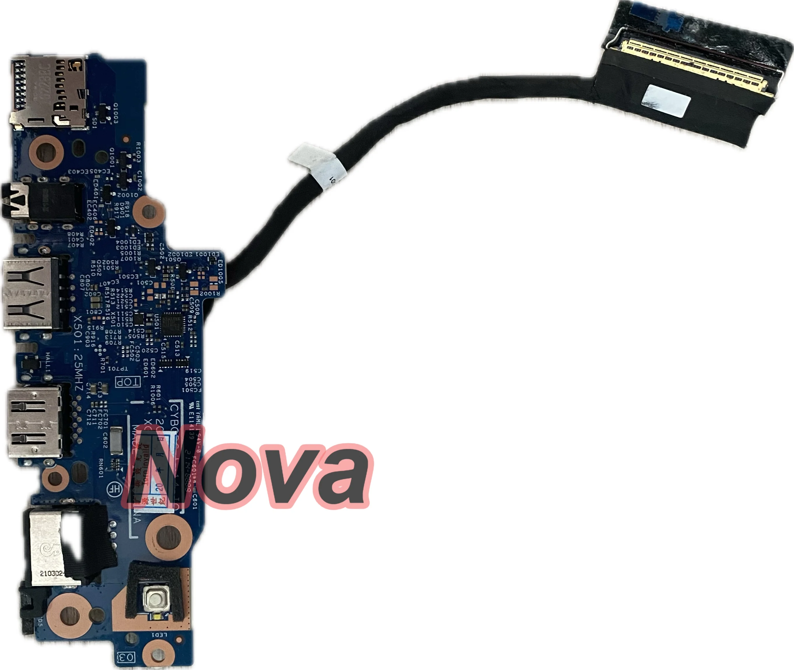 99% New For Dell Latitude 3420 Right-side IO Circuit Board with SD Slot Audio USB board 0F78FC