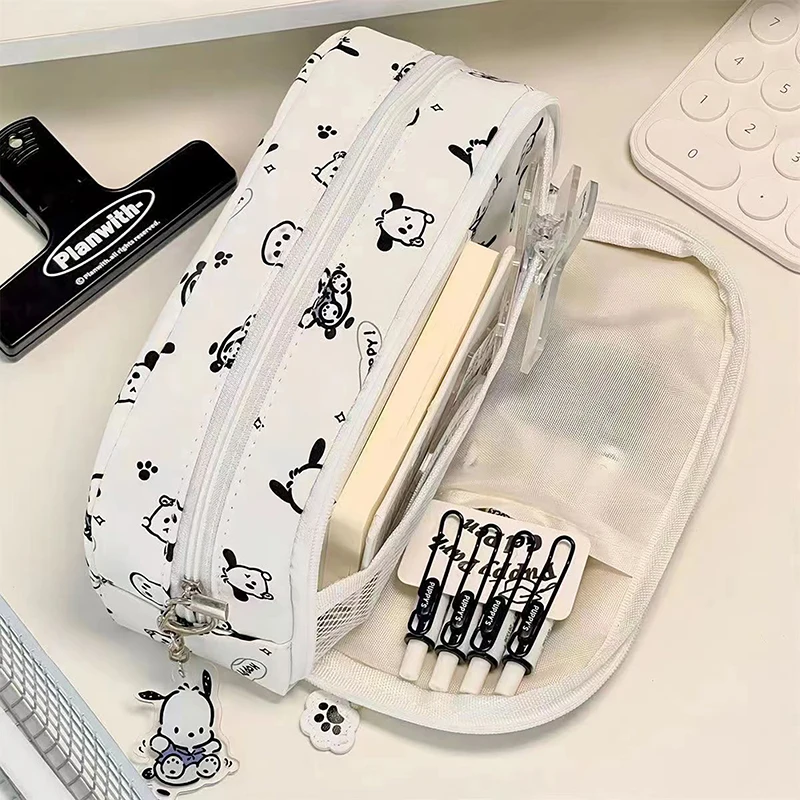 Large Capacity Multifunctional Cartoon Pencil cases Cute Pochacco Kt Cat Printed Pattern Pencil Box School Supplies Gifts