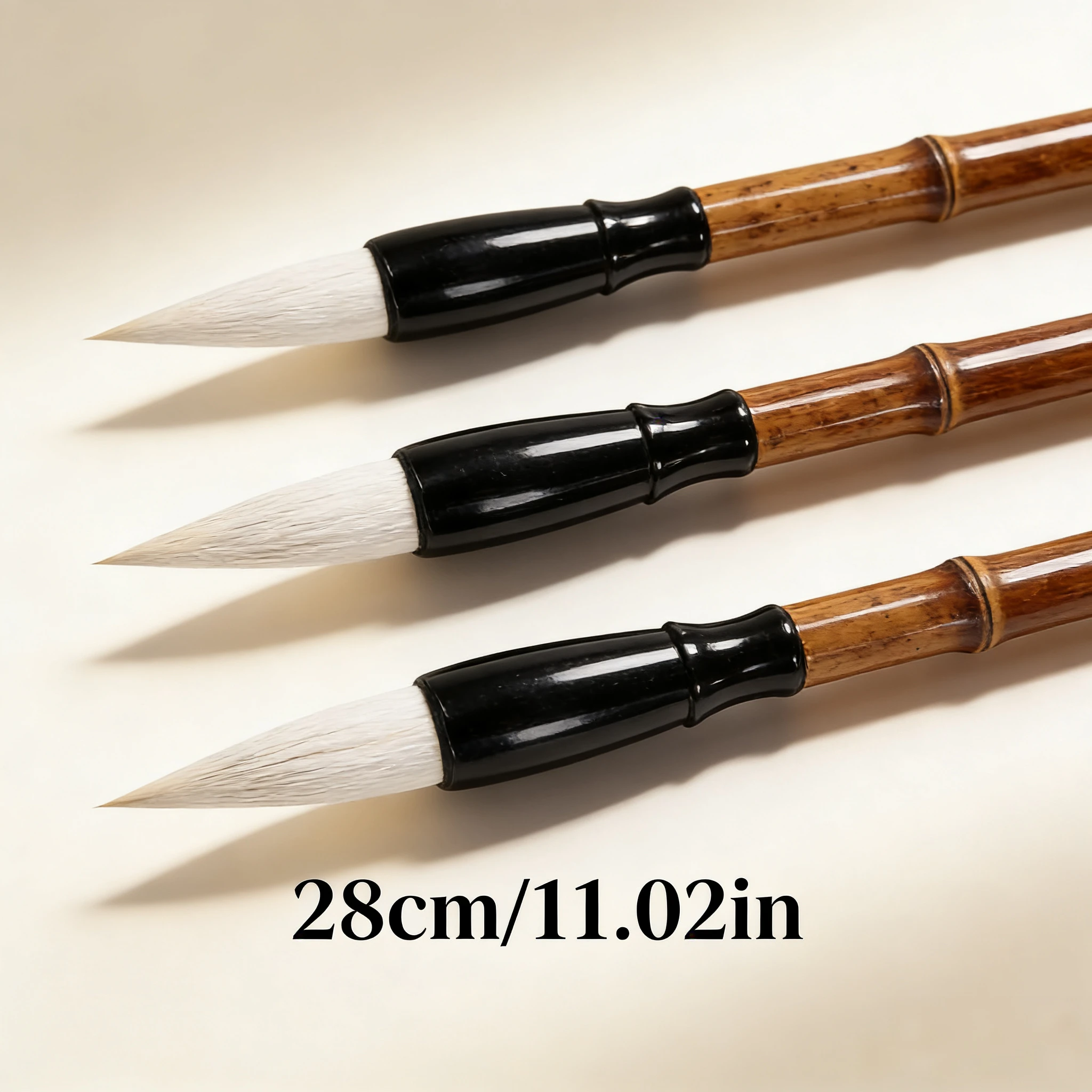 9PCS 전통 중국 서예 붓 유화용 늑대털 서예 붓 유화 수채화 나무 미술 붓
