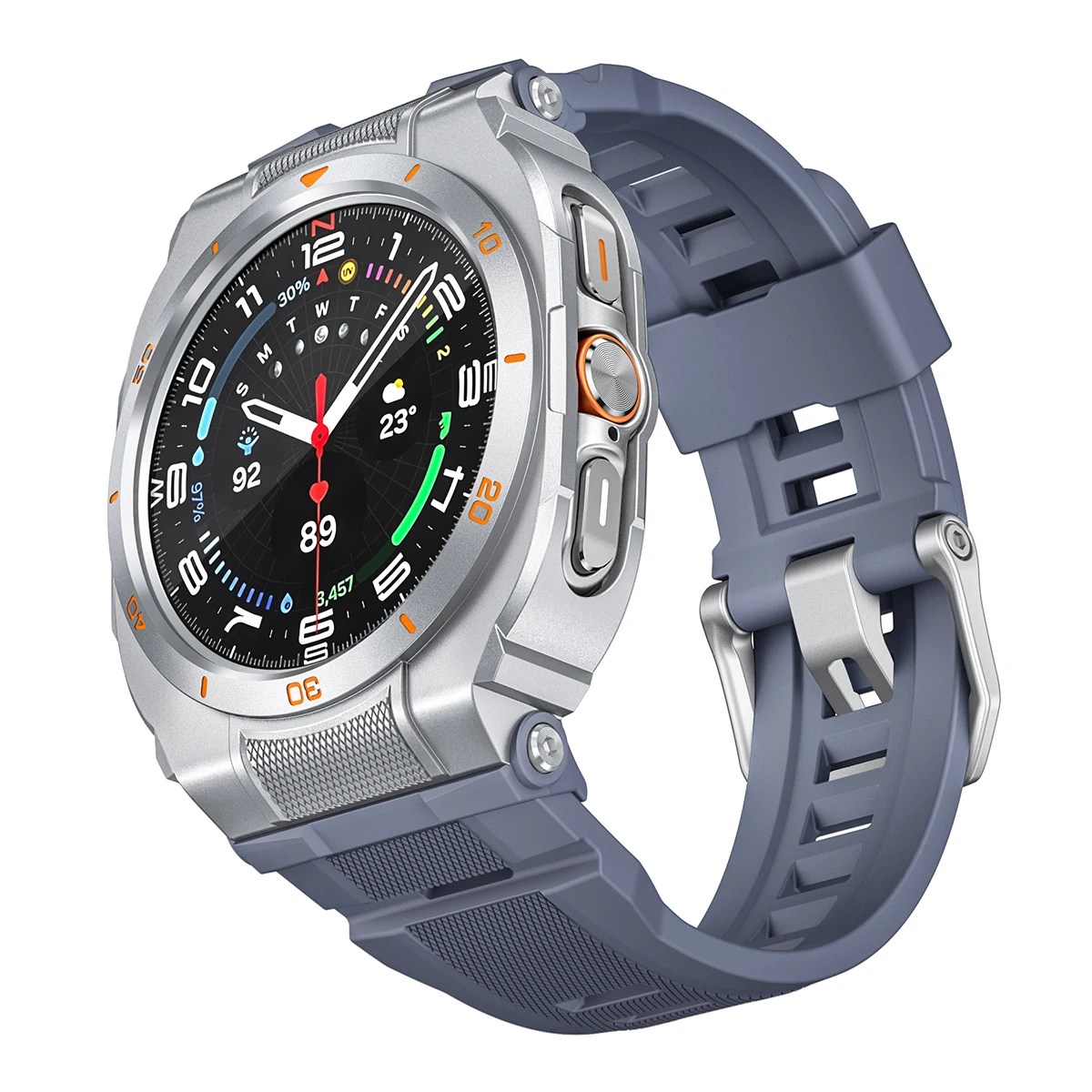 Luxury Metal Case and Silicone Sport Strap