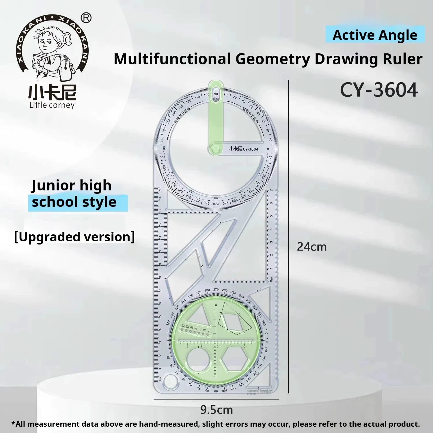 Mathematical Rulers Set Multi-function Geometry Drawing Ruler Transparent Rotatable Scale Ruler for Drafting School Supplies - 6
