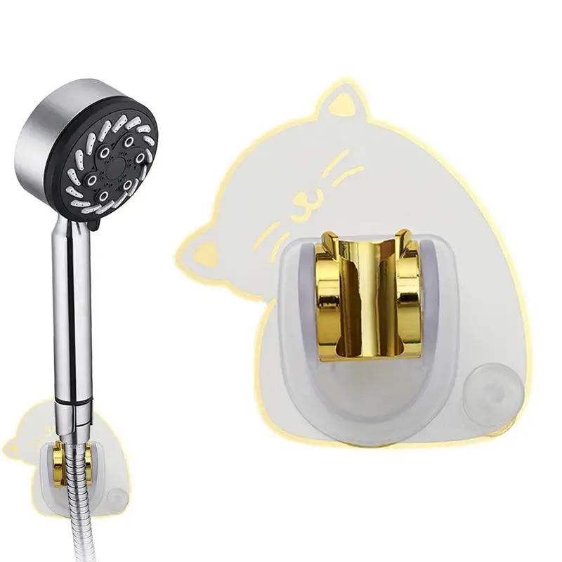 

Wall Shower Head Holder Wall Showerhead Holder No-Punching Shower Wand Shower Hose Holder With Angle Adjustable For Handheld