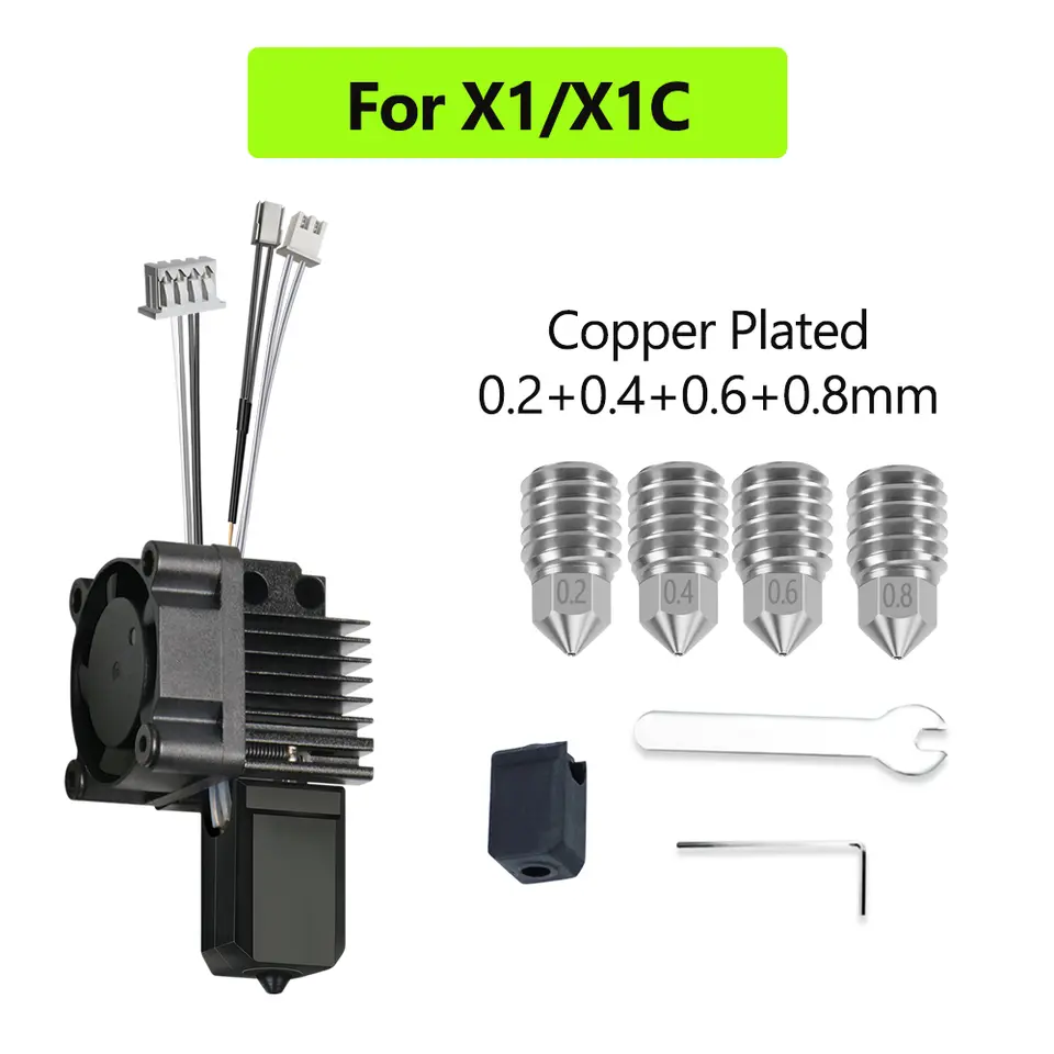 For Bambu Lab X1 X1C P1P P1S Hotend With Fan V2.0 Print Head Complete Hotend Upgrade Hot End P1s Accessories 3D Printing Parts image 11