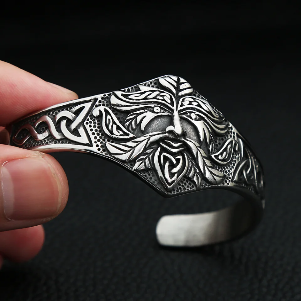 

Men's Vintage Stainless Steel Viking Warrior Bracelet Punk Fashion Norse Celtic Knot Bracelet Personality Jewelry Gift Wholesale