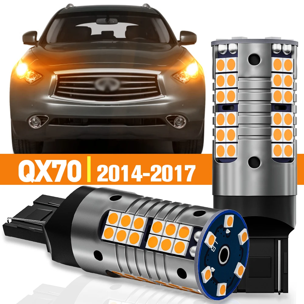 

2pcs LED Turn Signal Light For Infiniti QX70 2014 2015 2016 2017 Accessories Canbus Lamp