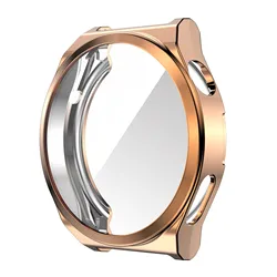 Soft TPU Full Coverage Anti - Scratch Screen Protector Case for Huawei GT 3 Pro 46mm (Rose Gold)