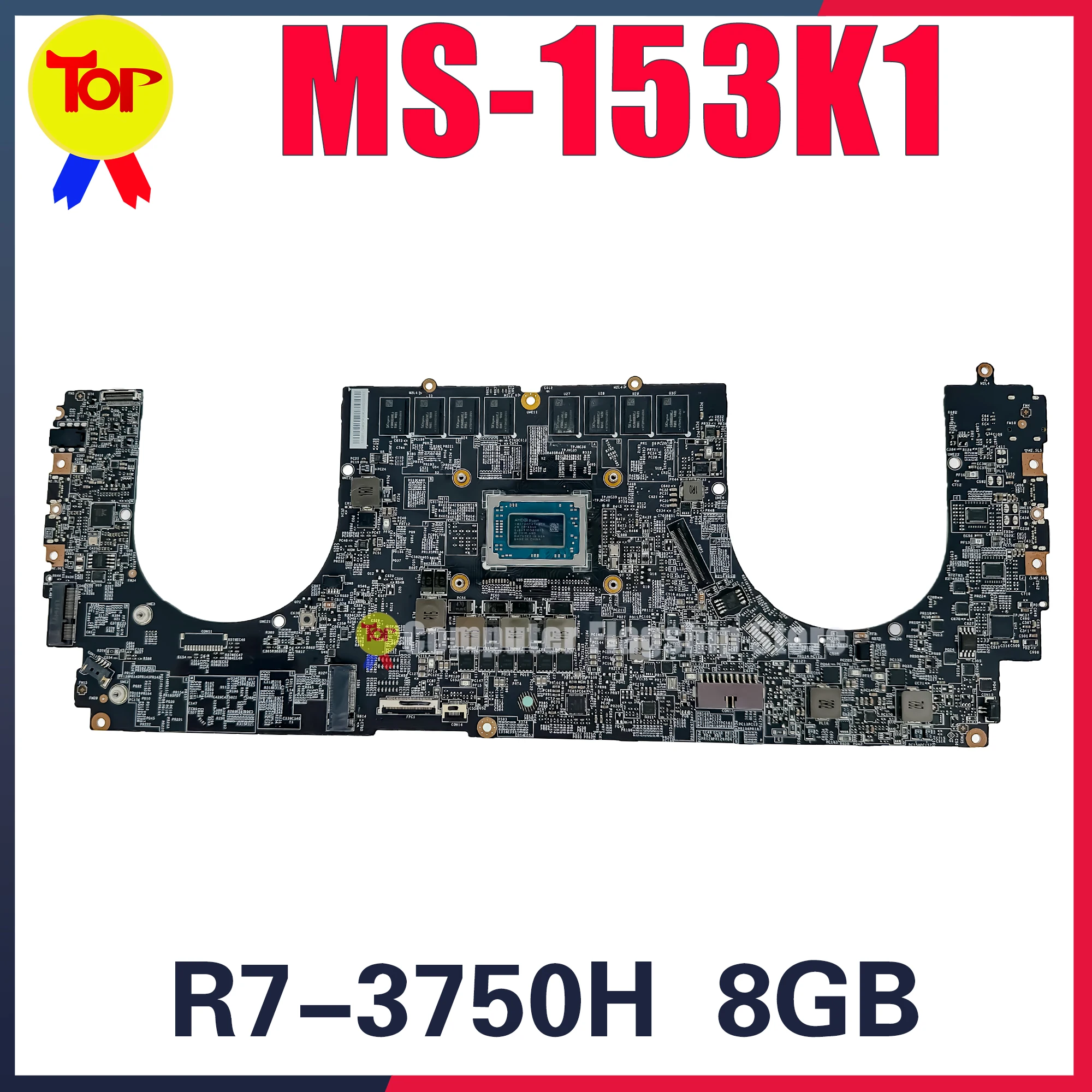 

MS-153K1 Laptop Motherboard For MSI MS-153K Odin-A MS-153K1N1 R5-3550H R7-3750H 8G-RAM Mainboard 100% Testd Fast Shipping