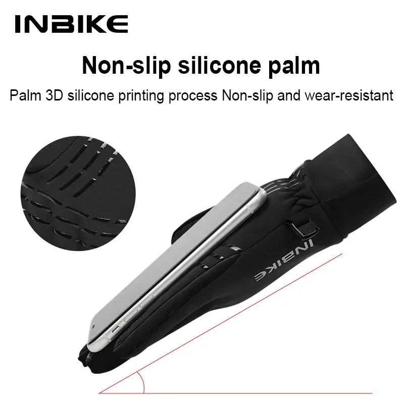 INBIKE Winter Fleece Cycling Gloves Warm Biking Glove for Riding for Men Women Bicycle Gloves Waterproof Touchscreen Accessori 2