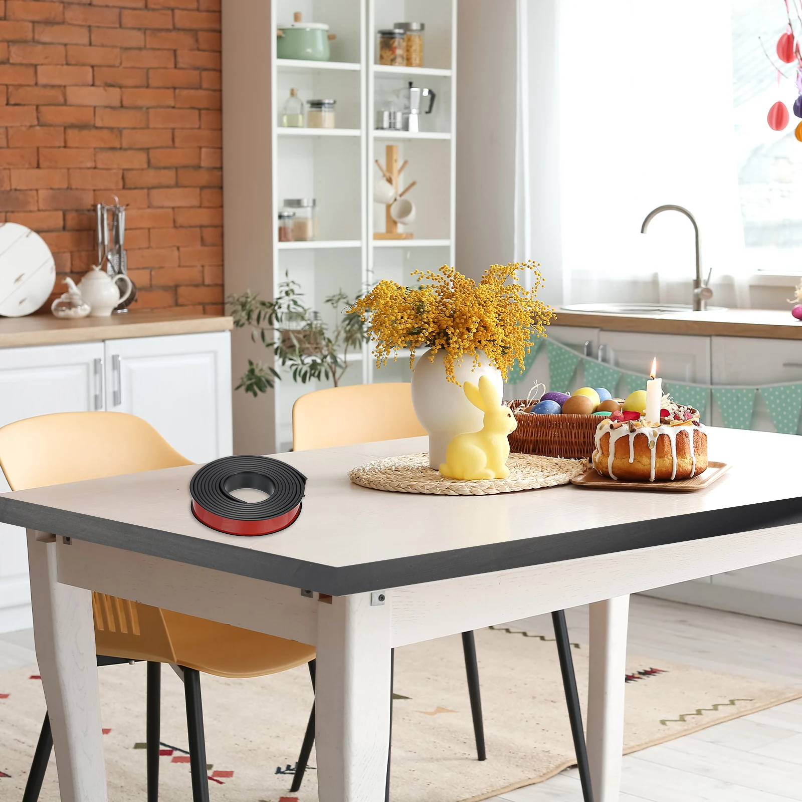 Edge Banding Strip U-Shape Furniture Self Adhesive Edging Trim Flexible Protector for Countertop Table Cabinets Shelve