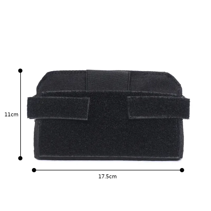 1pc Tactical Admin Map Pouch Phone Holder Outdoor Vest Plate Carrier Front Panel Belt Pack Hunting Accessories Utility EDC Bag