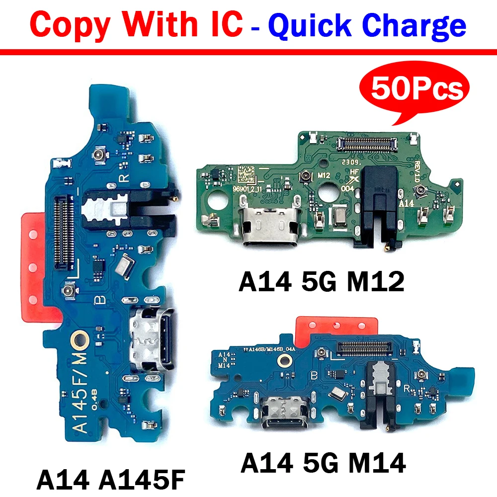 

50Pcs/lots Tested For Samsung Galaxy A14 5G M12 A146P A14 M14 A145F USB Charging Port Dock Connector Board Flex Cable With Micro