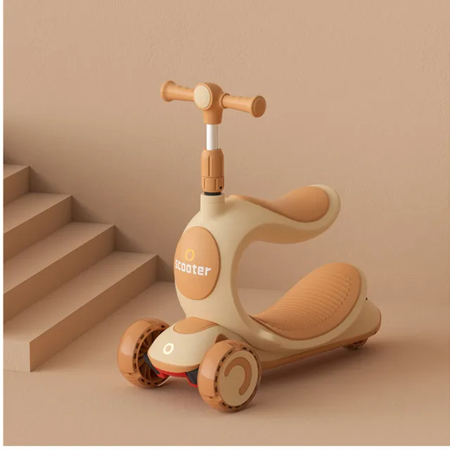 New 3 In1 Scooter for Children Skateboard Baby Kick Scooter Balance Bike with Light Up Wheels Foot Ride for Boys and Girls Kids 5