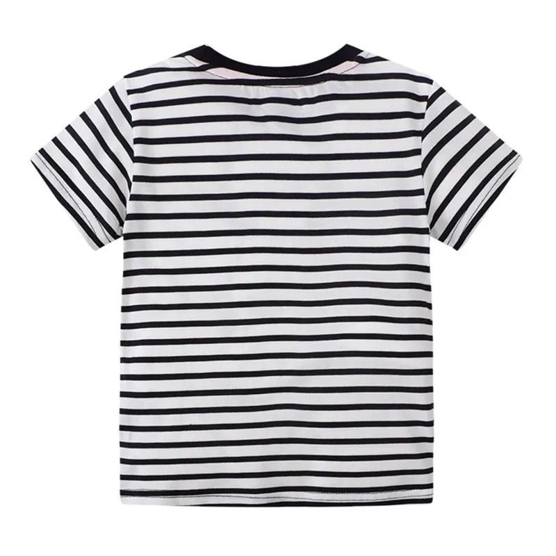 Jumping Meters 2-7T Summer Boys Girls T Shirts Elephant Striped Toddler Kids Tees Stripe Hot Selling Baby Tops Costume