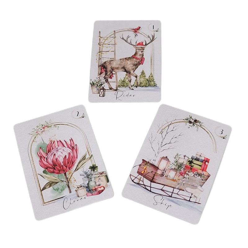 

Рождественская колода с изображением оракла, таро, пророчество, дека для гадания, настольная игра для семейвечерние НКИ, судьба, карта, игра для гадания