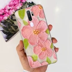 Stylish Painted Clear Silicone Phone Case, Soft Protective Cover for Oppo A5 2020 (754)