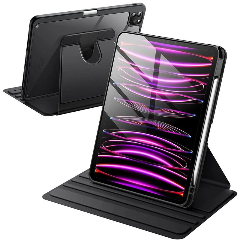 360 ° Étui rotatif pour iPad Air 11 13'' M4 M3 M2 2026 2025 12e génération A19 11e génération A16 8 9 10e génération 10.2 Pro 11 12.9 Pro 13 M5 M4 Air