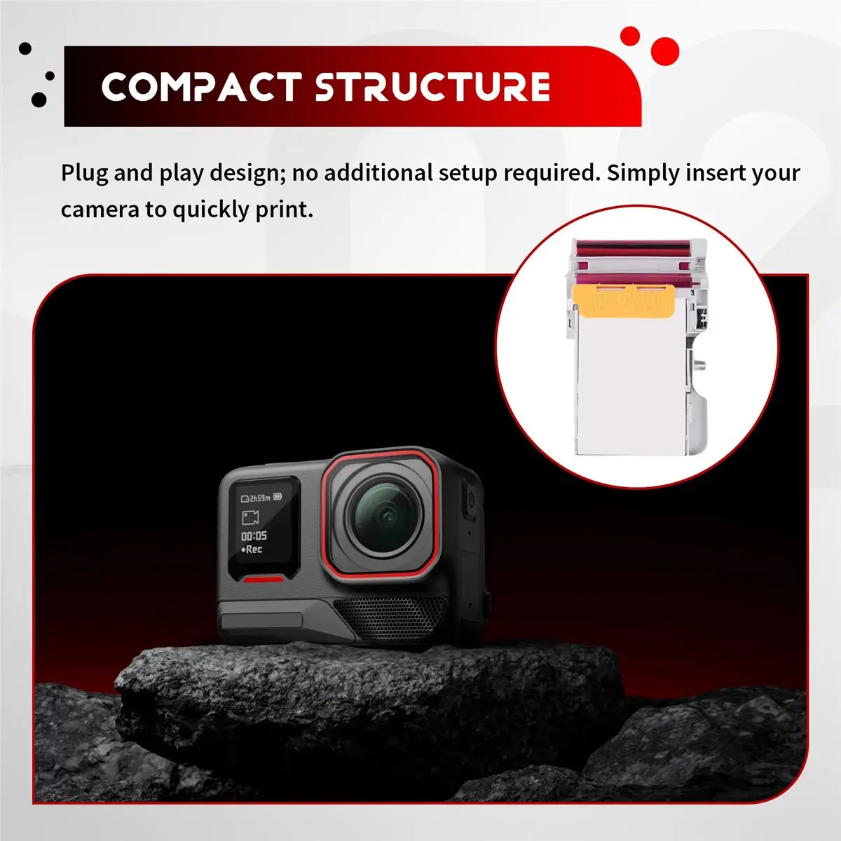 Insta360 Ace Pro 2 컬러 인화지용 N05R, AcePro2 카메라용 교체 용지