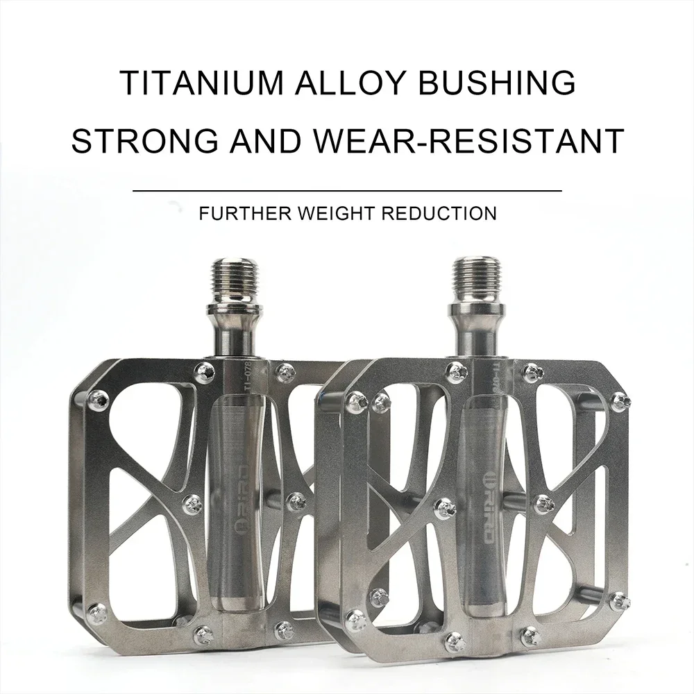 RIRO TI-078 Ultralight Titanium Alloy Bike Pedals 3-Bearing Waterproof Anti-Skid Road MTB BMX - Image 2
