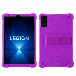 Shockproof Soft Silicon Stand Protective Shell for LEGION Y700 2025 4th (PURPLE)