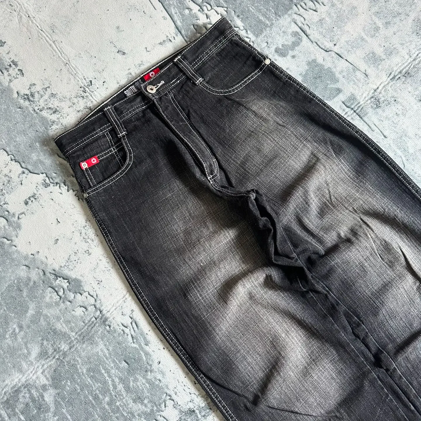 Y2K Southpole Streetwear Fashion New Multi-pocket Washed Baggy Jeans Men Women Hip-hop Casual Gothic High Waist Wide Trouser 3