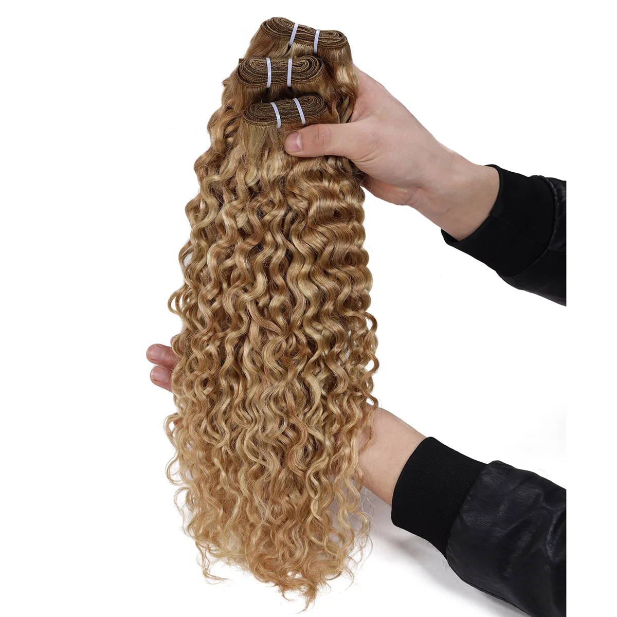 Ombre Peruvian Water Wave Two Tone Remy Human Hair Extensions Weave Bundles Auburn 12"-26" human hair bundles