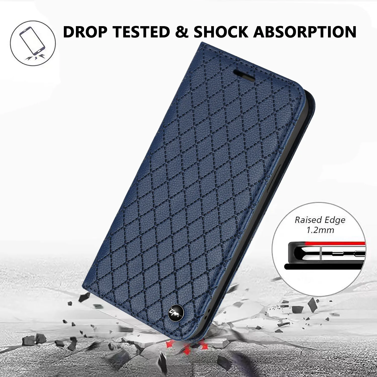 Luxury Magnetic Wallet Leather Flip Case - Leather Book Cover