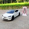 1:24 Tesla Model S Alloy Car Model Diecast Metal Toy Vehicle Car Model Simulation Collection Sound Light Kids Toy Gift C270 2