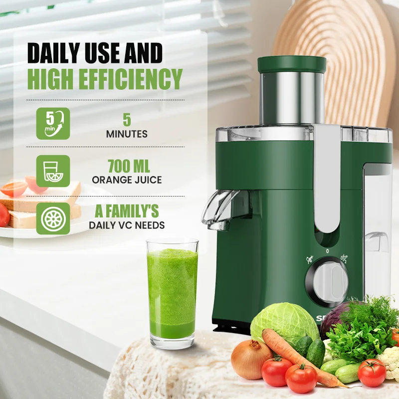 Compact Fruits Juicer , Juice Extractor Machine Multiple Safety Features Easy Operation Centrifugal Extractor Speed Adjustable 4