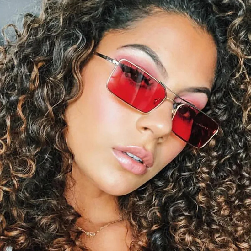 

New Brand Design Luxury Women Sunglasses Fashion Classic Men Square Outdoor Sun Glasses Metal Small Frame Glasses Uv400