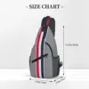 Thom-Stripes Red White Navy TB Sling Chest Bags Crossbody Shoulder Backpack Outdoor Sports Daypacks Fashion Bag 3