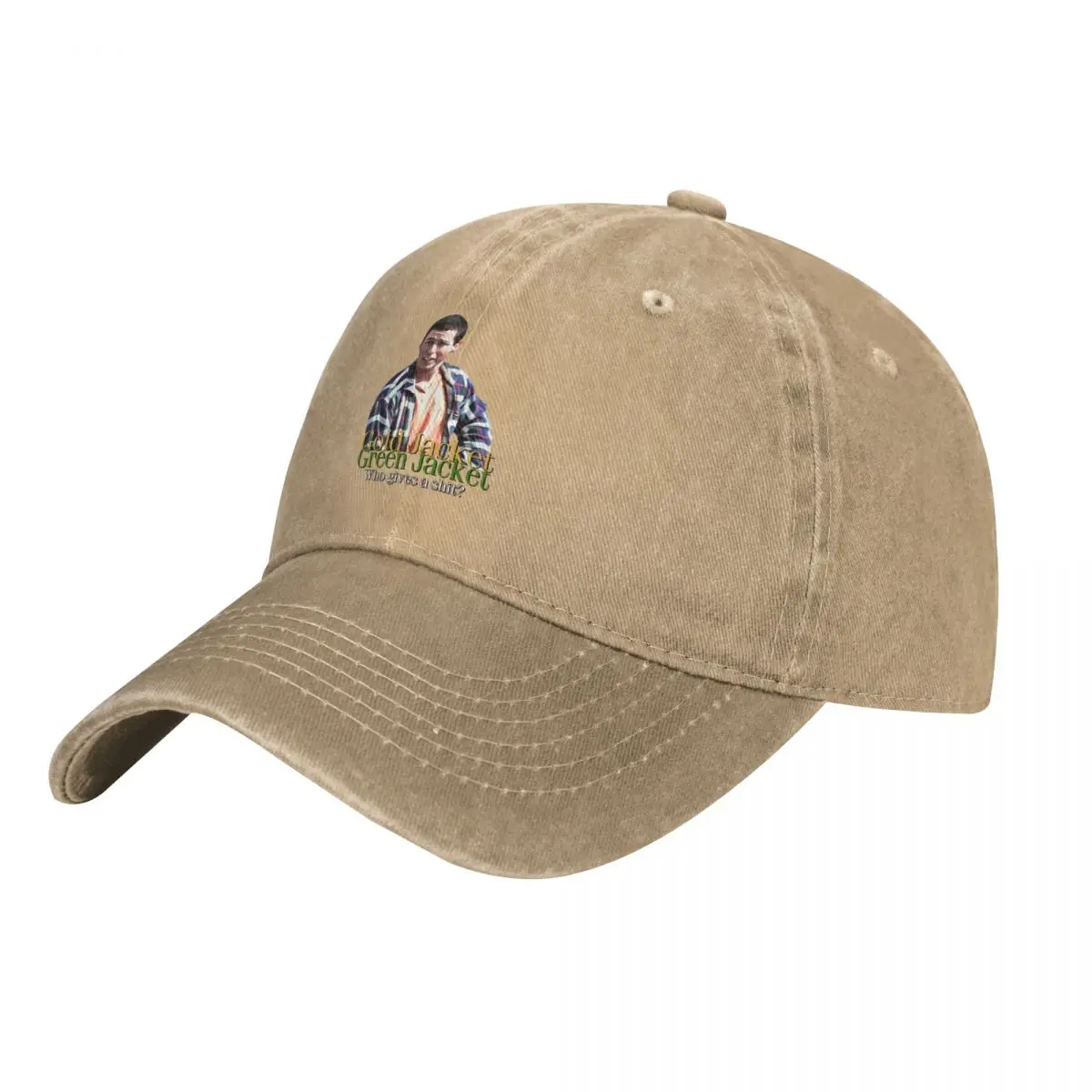 Happy Gilmore Hat - Logo PRINTED on front, GILMORE printed on back Gold  Snapback