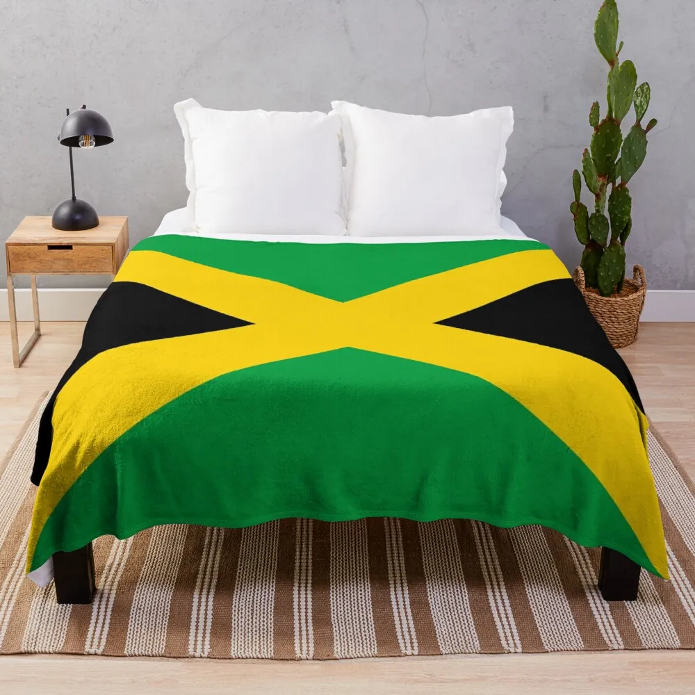 

Flag of Jamaica Throw Blanket Fur Blanket Blanket Luxury Hair Blanket Knitted Blanket