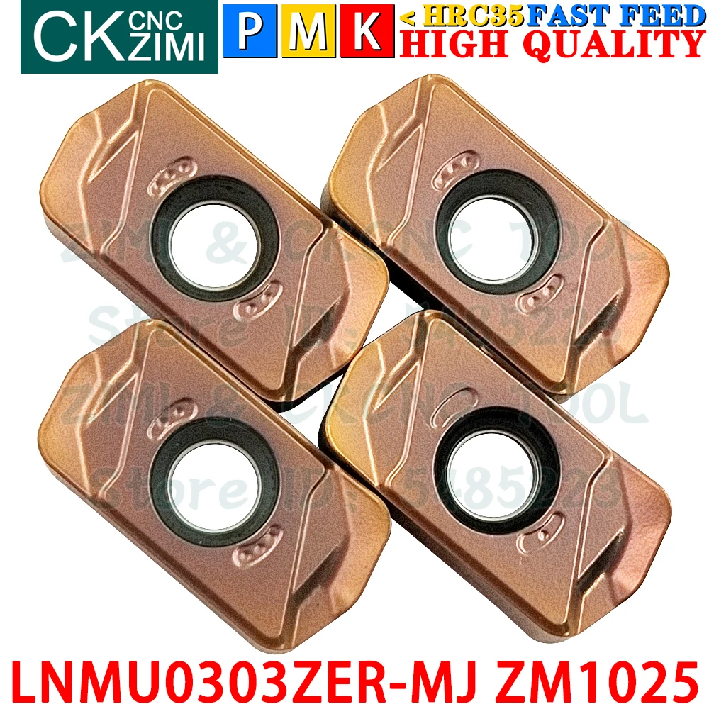 

LNMU0303ZER-MJ ZM1025 LNMU 0303 ZER MJ Carbide inserts Fast feed milling inserts CNC metal lathe Indexable milling tools EXN03R
