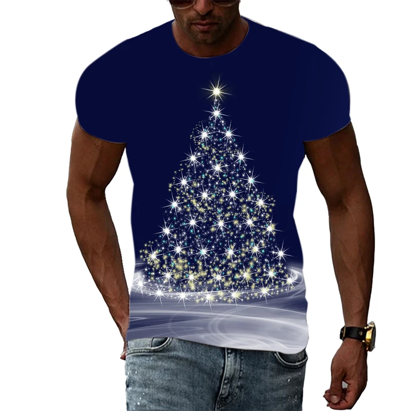 

New Summer 3D Christmas Printed Casual Fashion And Comfortable Men and Women T-shirt, Street Clothing Tees Short Sleeves Tops
