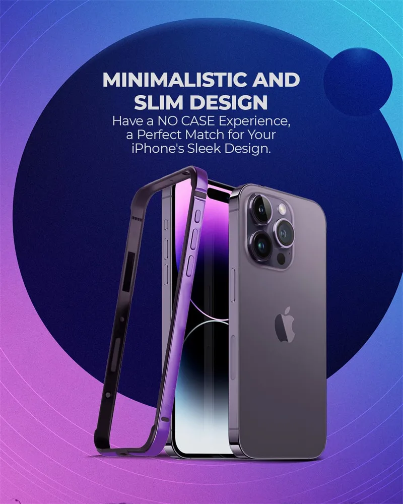 Sleek Aluminum Bumper Frame with Soft Inner Cover
