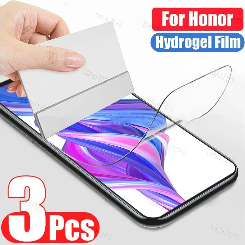 

3PCS Protective Film For Huawei Honor 9X Lite 8X 7X 9A 9C 9S Hydrogel Film For Honor 8A 8C 8S 7A 7S 7C Film Screen Protector