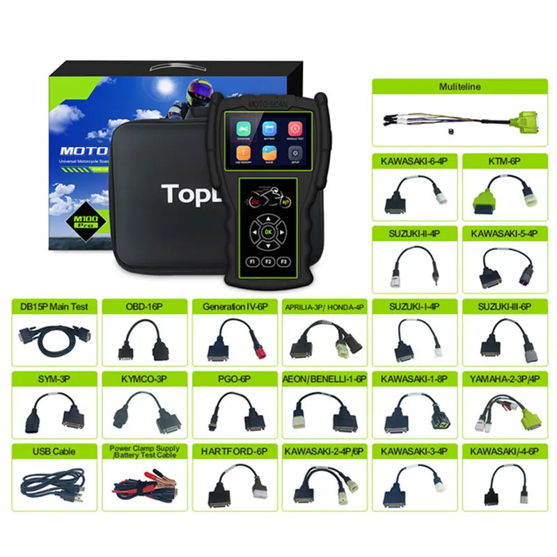 

JDiag M100 Pro Motorcycle OBD Diagnostic Scanner For B-MW K-awasaki Y-amaha S-uzuki KTM Fault Full Version Motorbike Code Reader