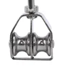 1pcs Stainless Steel Pulley M15/M25 Single Wheel Swivel Lifting Rope Pulley Set Bearing Lifting Wheel Tools Manual Rope Lift 3