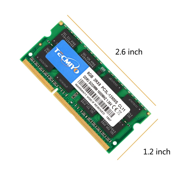 Kit 2x Barrettes RAM Crucial 8 Go DDR3L-1600 PC3L-12800S - Pour Portable - Neuf Sous Blister