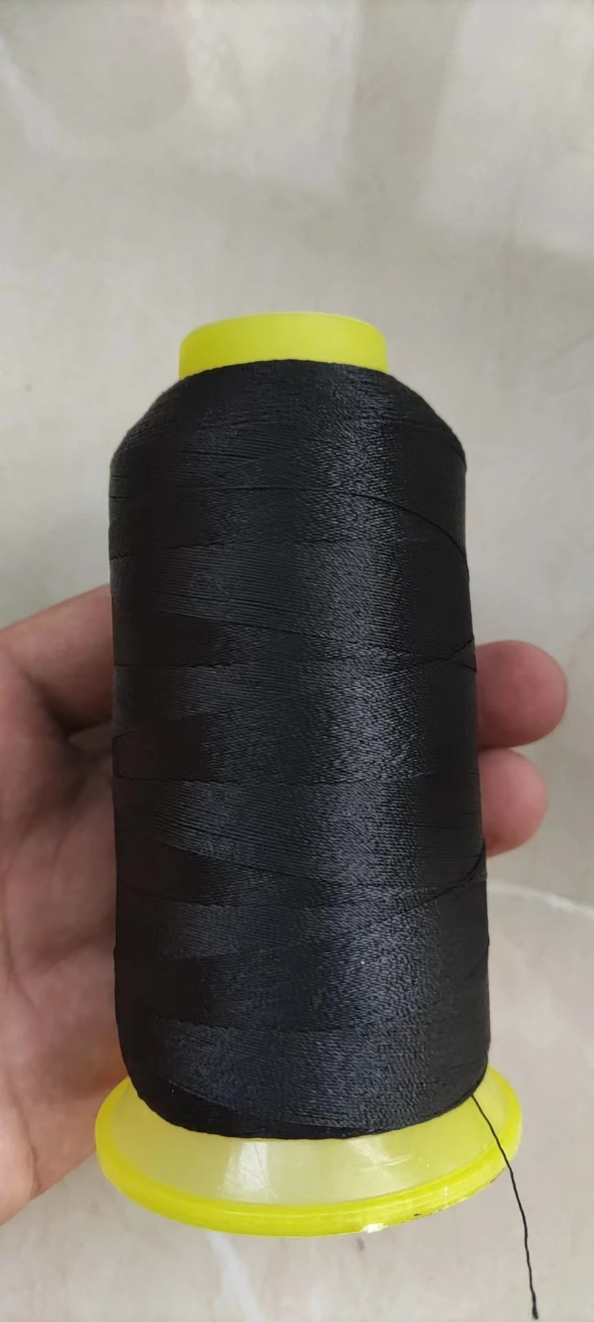 High Tenacity White & Black Polyester Sewing Thread - 1200 Meters