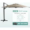 10FT Square Cantilever Patio Umbrella with Tilt Adjustment and 360-Degree Rotation, Offset Hanging Umbrella for Backyard 5