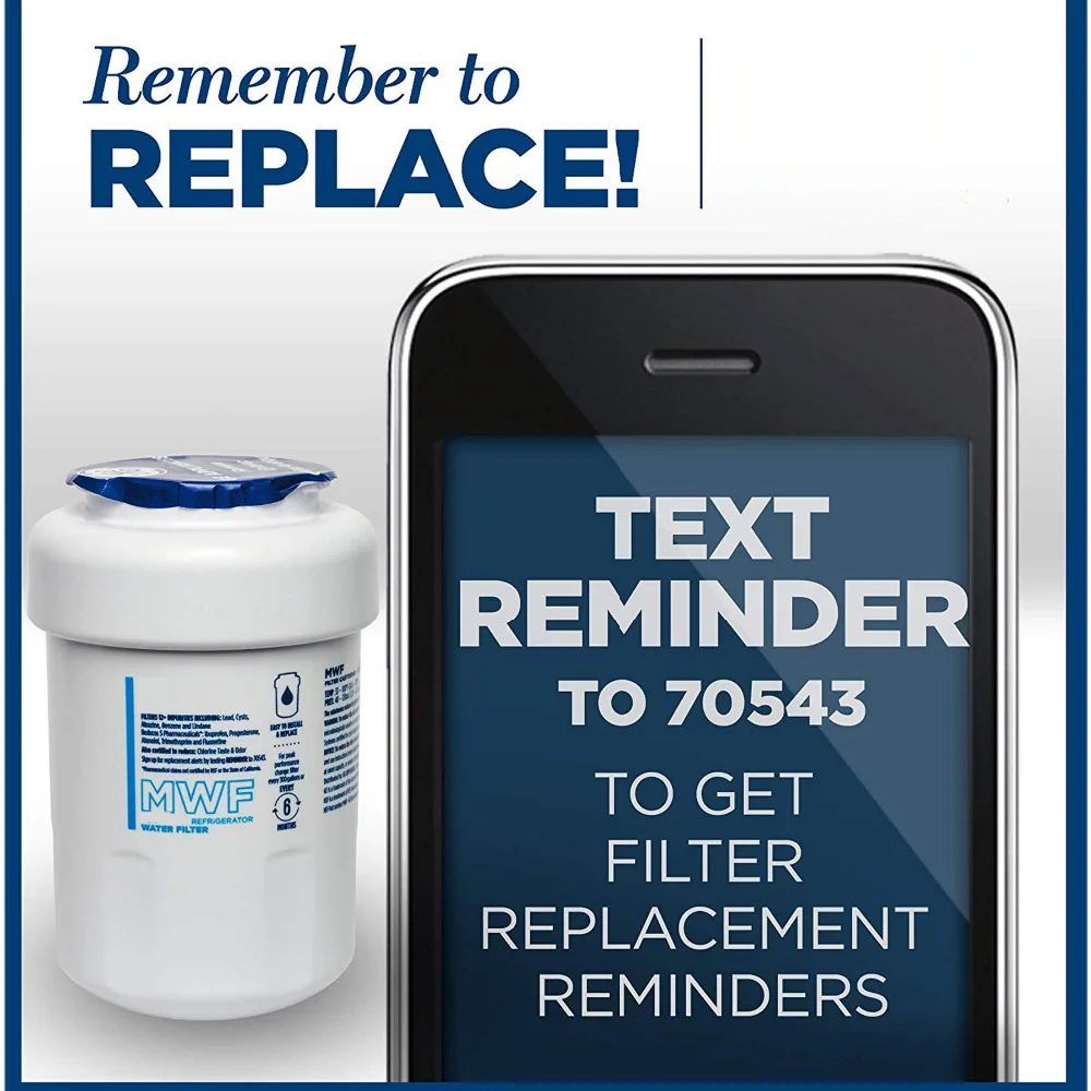 Replace General Electric New GE MWF , MWFP , MWFA, GWF,HDX FMG-1 Refrigerator Water Purifier Filter Element