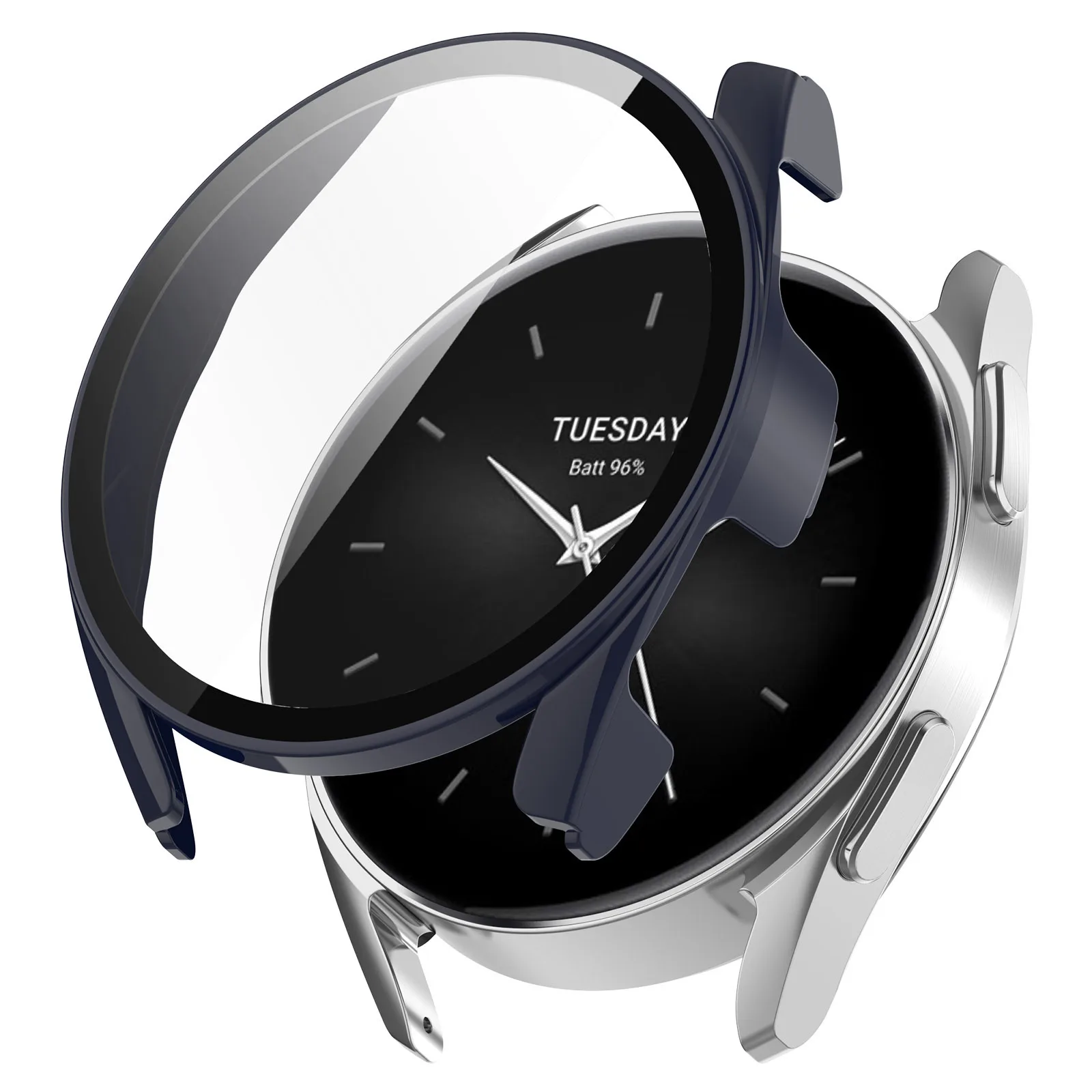 Watch Case For Xiaomi Watch S2 (46MM) Integrated protective Shell PC + tempered film shell integrated Protection Cover