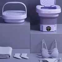 Machine à laver pliable 8L avec sèche-linge, pour appartements, voyage, chaussettes portables, sous-vêtements, culottes, vêtements pour bébé 5