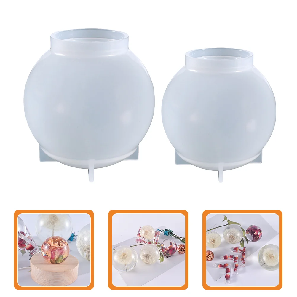 

2pcs Crystal Ball Mold Silicone DIY Mold Resin Casting Mold DIY Craft Mold
