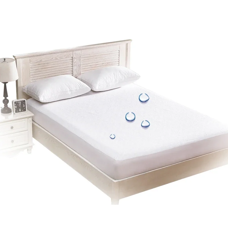 Multiple Sizes Waterproof Mattress Cover Anti Mites Terry Cloth Bed Protector Pad Bed Sheet Bed Bugs Proof Mattress Topper Queen