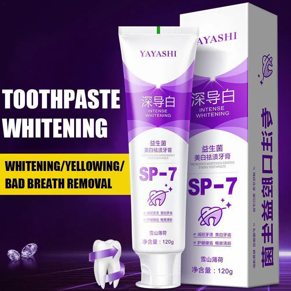 

Probiotics SP-7 Corrector Toothpaste Teeth Whitening Care Yellow Toothpaste Stain Intensive Removal Toothpaste Reduce Ename R6X4